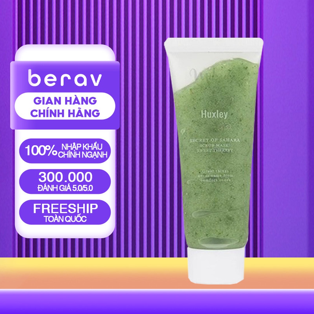 Mặt Nạ Tẩy Tế Bào Chết HUXLEY Chiết Xuất Xương Rồng Secret of Sahara Scrub Mask; Sweet Therapy 30g