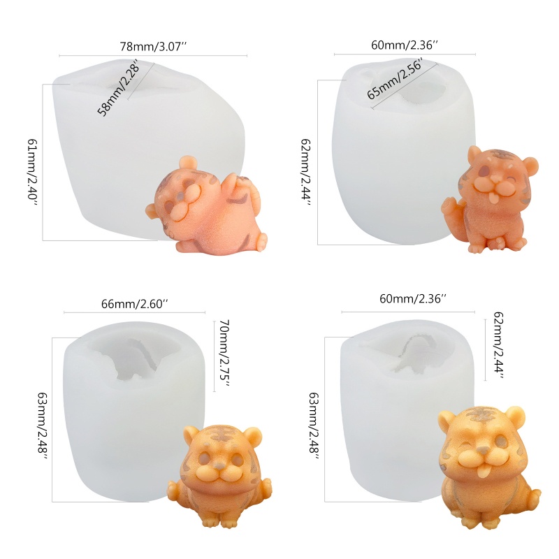 Khuôn silicone tạo hình làm nến/sô cô la kích thước đơn giản DIY