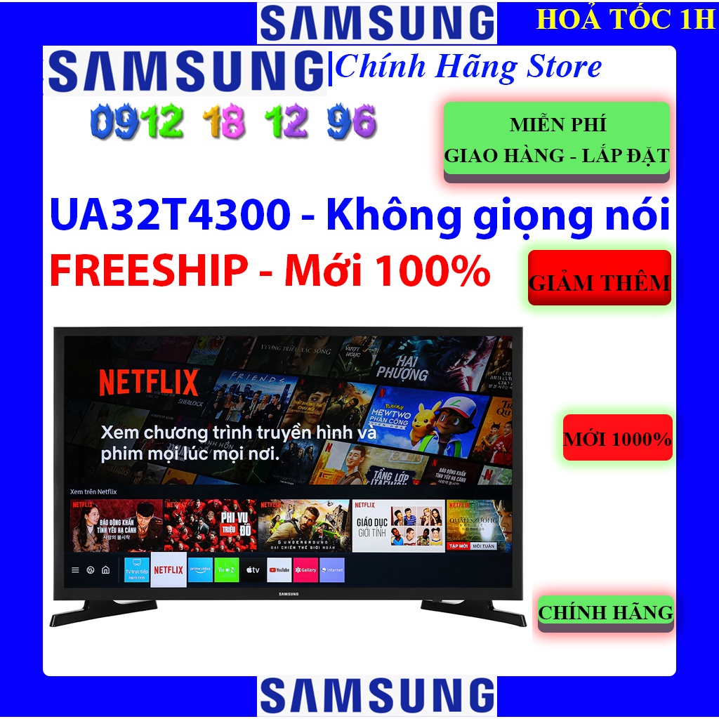 [Mã ELHAMS5 giảm 6% đơn 300K] Smart Tivi Samsung 32 inch UA32T4500 - UA32T4300 - 32T4300 - 32T4500