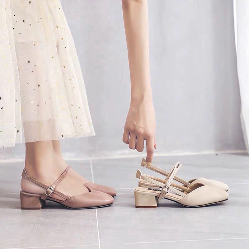 Giày cao gót IELGY mũi vuông thời trang sành điệu cho nữ