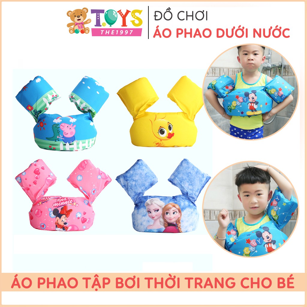 Phao tập bơi liền thân cho bé từ 3 tuổi, đỡ ngực an toàn, học bơi dễ dàng