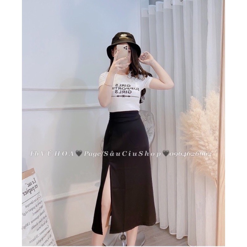 Chân váy xẻ tà [Ảnh thật] | BigBuy360 - bigbuy360.vn