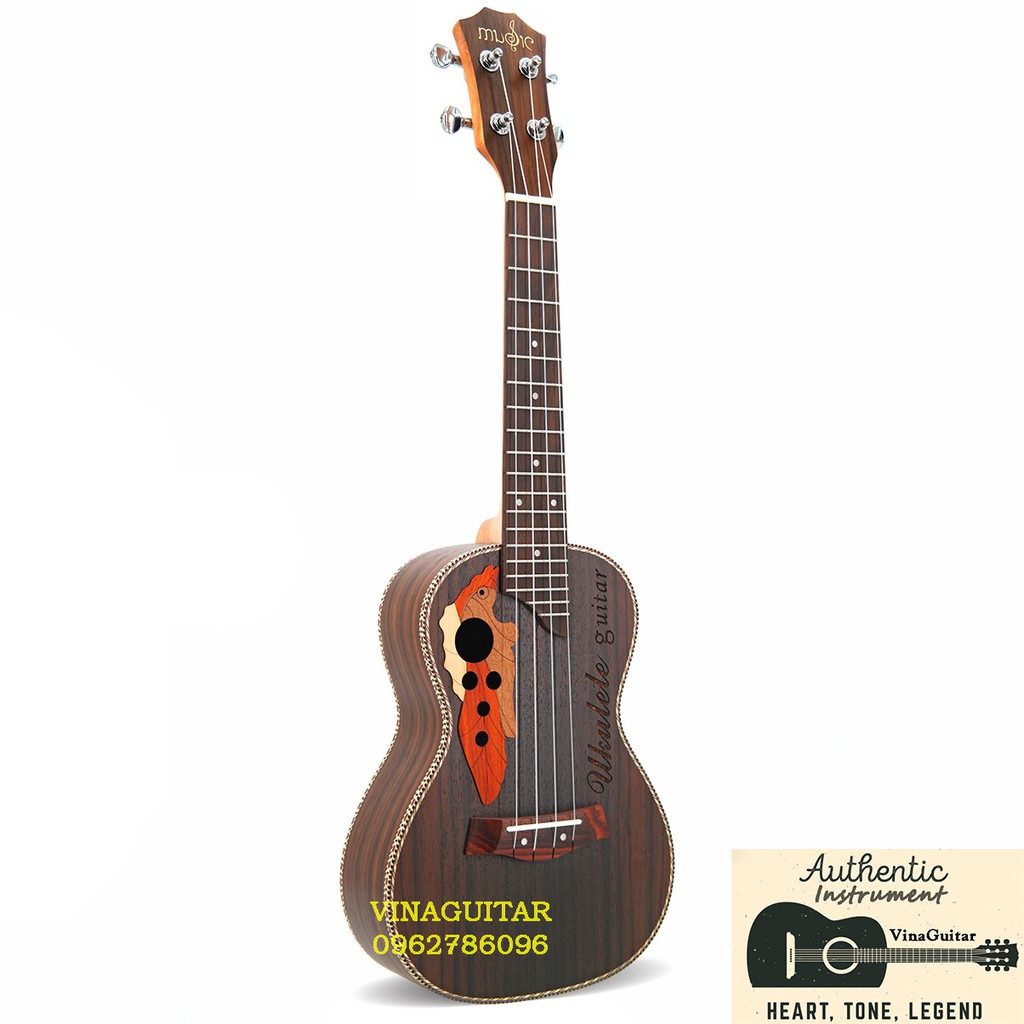 Đàn Ukulele MUSIC Concert/Tenor UC-23CLN cẩm nho full gỗ cẩm chính hãng