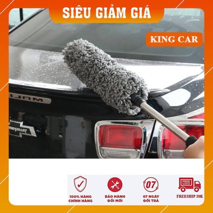 Chổi lau bụi nội thất xe hơi sợi dầu, chổi lau bụi cán co rút tiện lợi - Có video - Shop KingCar