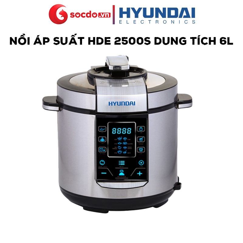 Nồi áp suất điện, nồi hầm đa năng Hyundai HDE 2500S dung tích 1.8L, đổi trả 7 ngày
