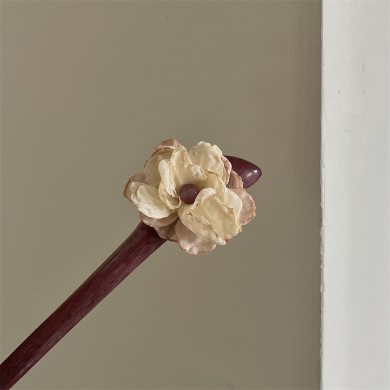 Trâm Cài Tóc Bằng Gỗ Đàn Hương Hoa Khô Đơn Giản Phong Cách Trung Hoa Cổ Điển Mới