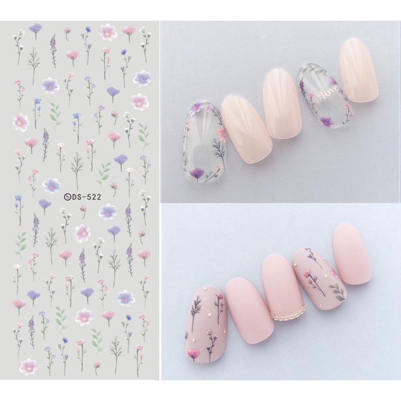 [Hàng mới về] Miếng dán trang trí móng tay nghệ thuật chuyển nước tiện lợi