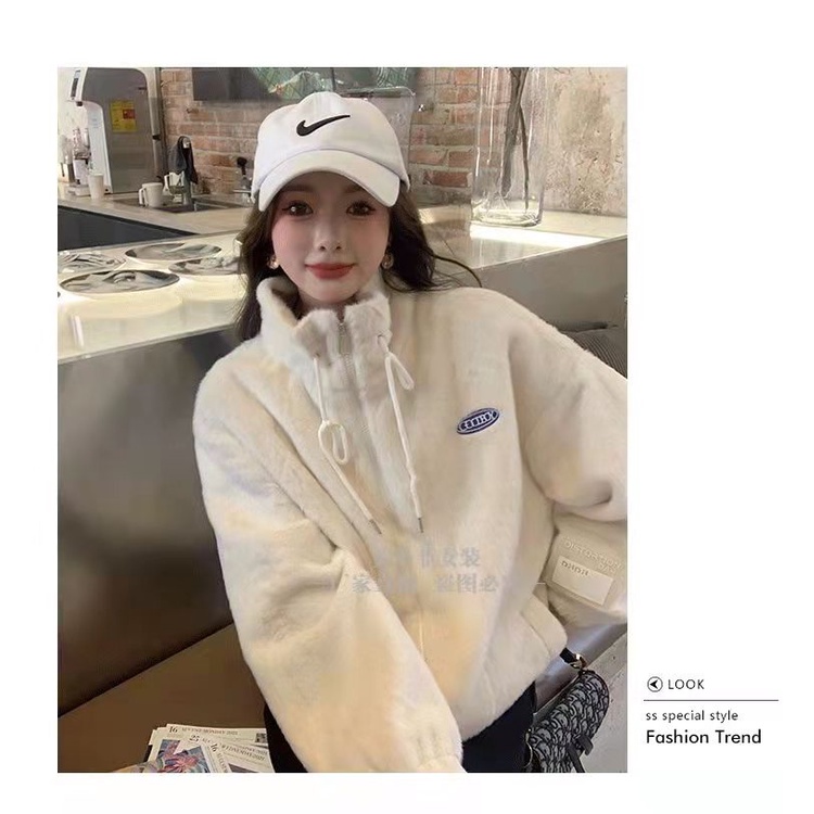 [Khuyến mãi và polite] Áo khoác cotton đệm len lông cừu dày dáng rộng giữ ấm mùa đông GUANGZHOU