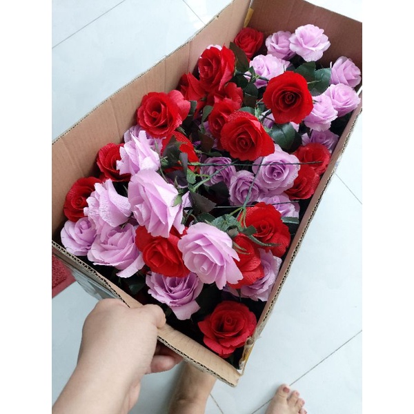 Hoa hồng giấy nhún 19 cánh