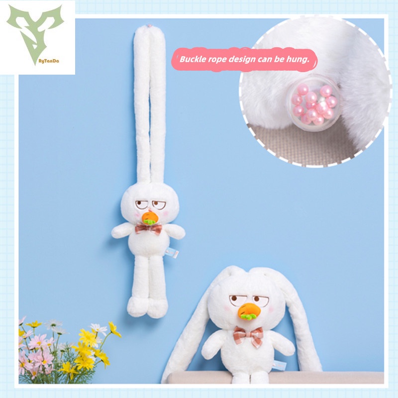 Mới Tai dài Thỏ Búp bê Sang trọng Cà rốt Mũi kéo dài Đồ chơi Thỏ Biểu cảm Hài hước Búp bê Thỏ Đồ chơi trẻ em Quà tặng sinh nhật 95cm / 110cm