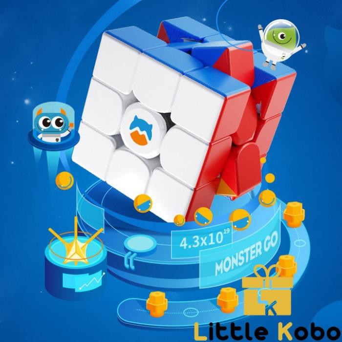 [FREE SHIP] Rubik 3x3 Monster Go MG3 Cao Cấp Gan MG356 Cube Rubic 3 Tầng Stickerless