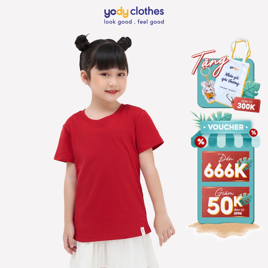 [SALE 50%] Áo phông cho bé YODY cổ trồn chất cotton mềm mịn thoáng mát TSK5219