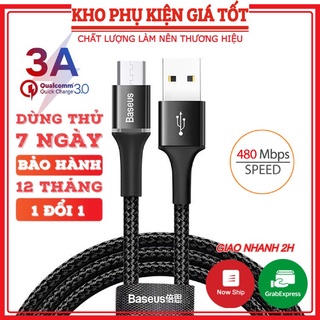 Cáp sạc nhanh Baseus Cafule Micro USB cho Smartphone Android Samsung/ Xiaomi/ Oppo/ Asus/ Huawei 2.4A, Quick charge 3.0