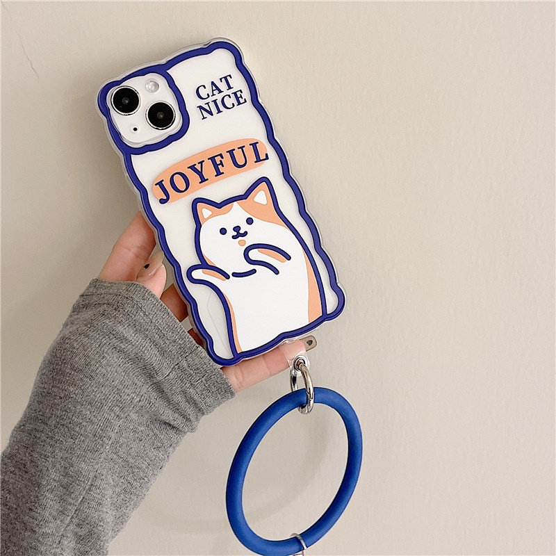 Ốp lưng iphone Phù Hợp Ốp Điện Thoại Silicon Họa Tiết Sóng Biển To Kèm Vòng Đeo Tay Cho iPhone 13Pro 11 / 12 xs xs 1 Dinuo case