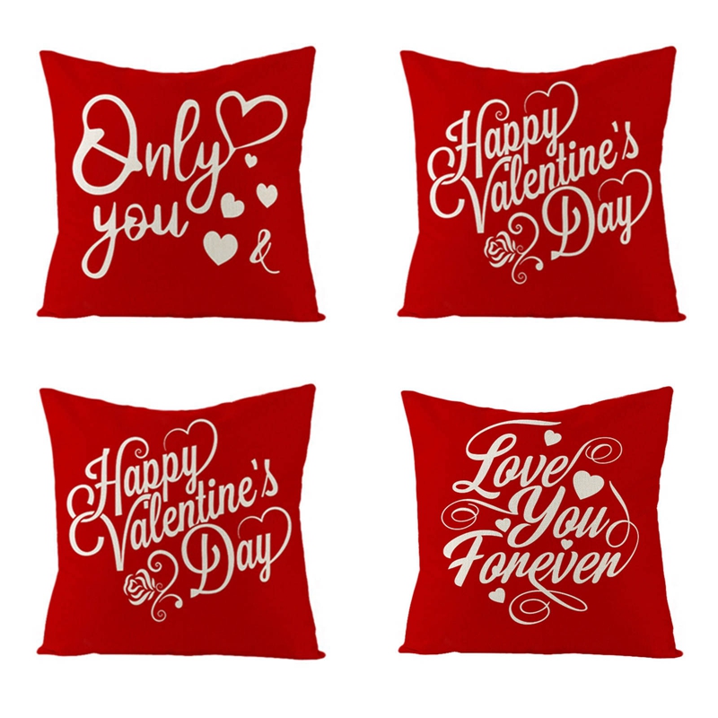 Vỏ Gối In Chữ Lãng Mạn Cho Ngày Valentine