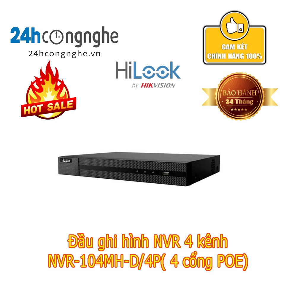 Đầu ghi hình camera IP 4 kênh HILOOK NVR-104MH-D/4P