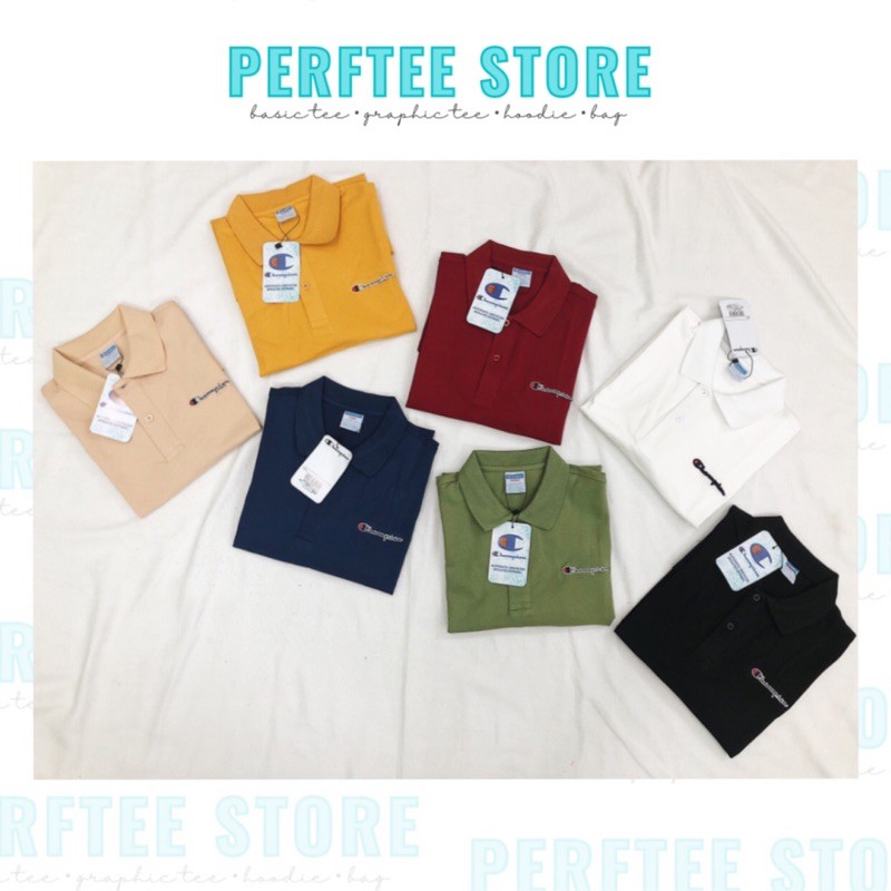 Áo thun có cổ Polo Champion logo thêu form rộng nam nữ thun cá sấu dày |𝑷𝑬𝑹𝑭𝑻𝑬𝑬| [ʜı̀ɴʜ•ᴄʟɪᴘ ᴛʜᴀ̣̂ᴛ] | BigBuy360 - bigbuy360.vn