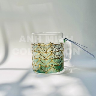 Ly thuỷ tinh mug starbucks glass 50th anniversary scale