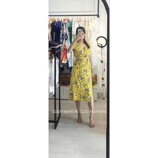 Đầm B.anana Republic hoa vàng