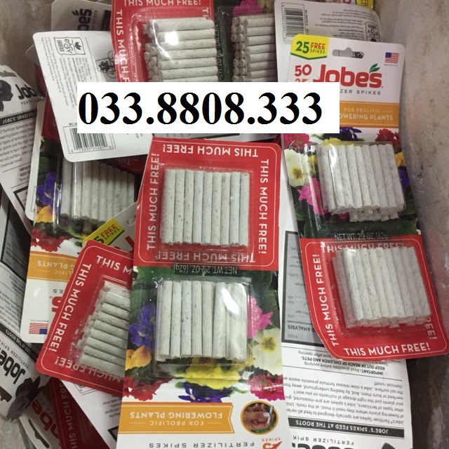 Phân que tan chậm Jobes hàng Mỹ vỉ 50 que - cung cấp dinh dưỡng giúp cây phát triển tốt
