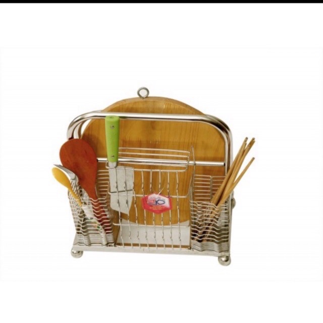 Ống cắm đũa, dao, thớt inox có khay đựng nước tiện lợi
