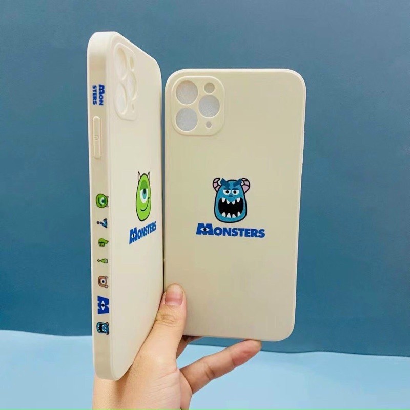Ốp chống bẩn vuông in viền cute iPhone X /Xs
