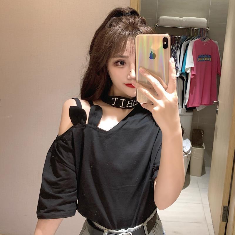 Áo Thun Tay Ngắn Hở Vai Phong Cách Hàn Quốc Thời Trang Mùa Hè Hàng Mới Dành Cho Bạn Nữ