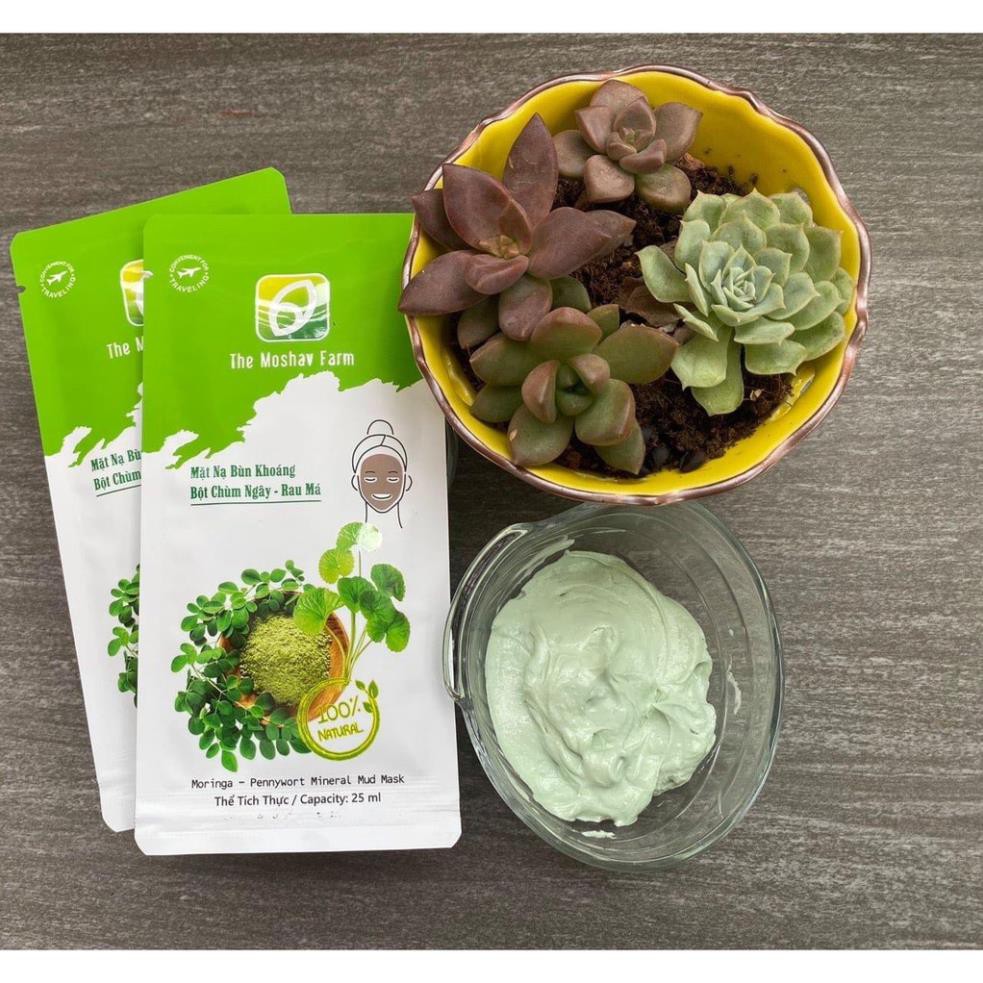 ❤️Freeship❤️ Hộp Mix 10 Gói Mặt Nạ Bùn Khoáng The Moshav Farm Detox Da, Làm Sáng Da, Giảm Mụn