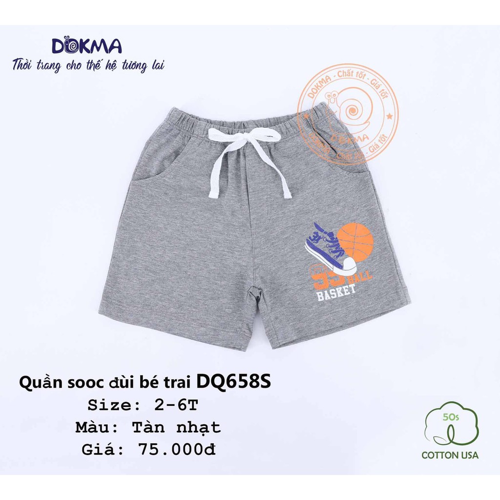 [FAFRINW05 giảm tối đa 30k đơn 150k]Quần đùi dokma 2-6Y DQ956S cho bé