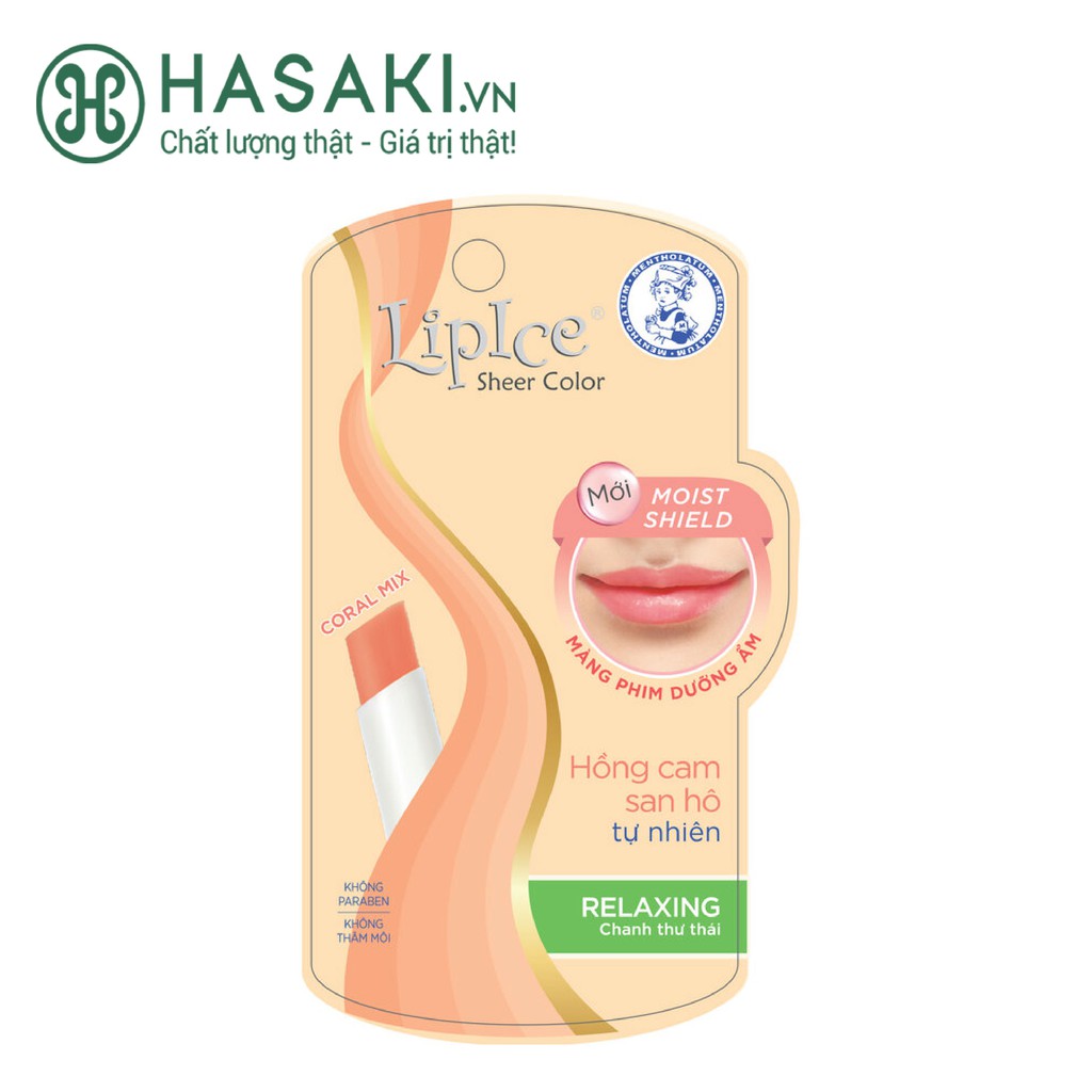 Son Dưỡng Có Màu Tự Nhiên LipIce Relaxing Hương Chanh 2.4g Sheer Color