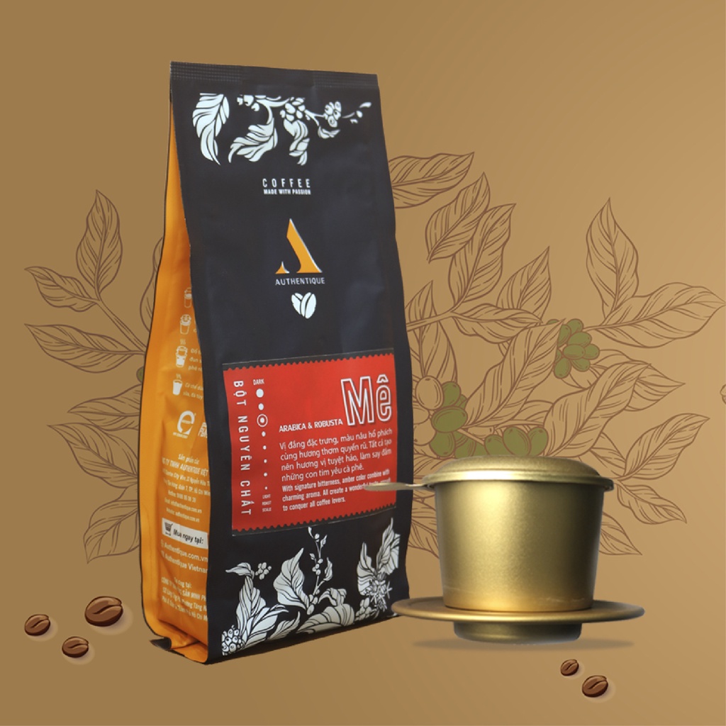 Cà phê MÊ 250gr - Robusta & Arabica - Rang xay nguyên chất - Vị đắng vừa, hậu vị dài | Mê Coffee