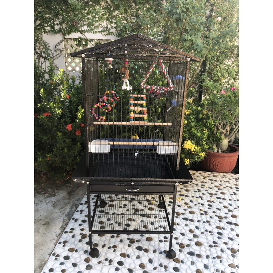 Chuồng Lồng  vẹt ngôi nhà mã số 004 dùng cho Vẹt size trung và nhỏ như :   xích, sun, lovebird, nhồng,...