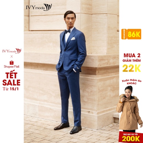 Quần dài nam dáng Slim IVY moda MS 22E2771
