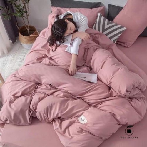 🍃 Bộ sưu tập Chăn Ga Gối 2 [CÓ CHĂN LÓT BÔNG THÔNG MINH] Cotton Basic đơn giản 🍃 | BigBuy360 - bigbuy360.vn