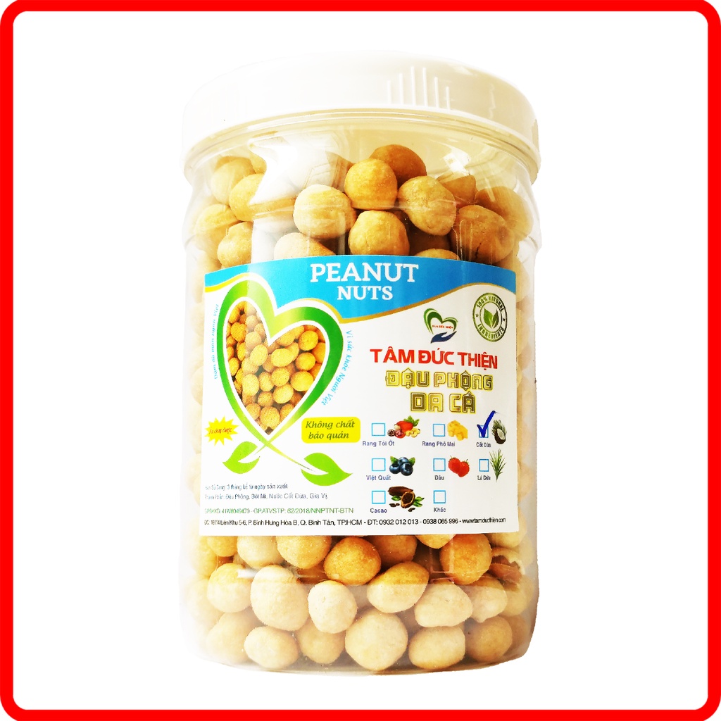 Hộp Đậu Phộng Da Cá Nước Cốt Dừa Tâm Đức Thiện - Hộp 500GR