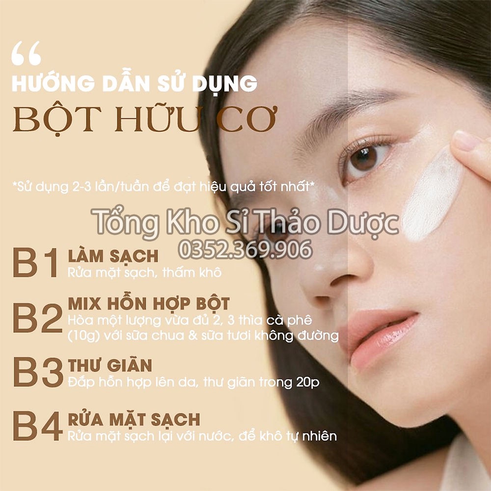 Combo 10 loại bột cho da khô (Bột thiên nhiên, dưỡng da, cấp ẩm, dưỡng trắng)
