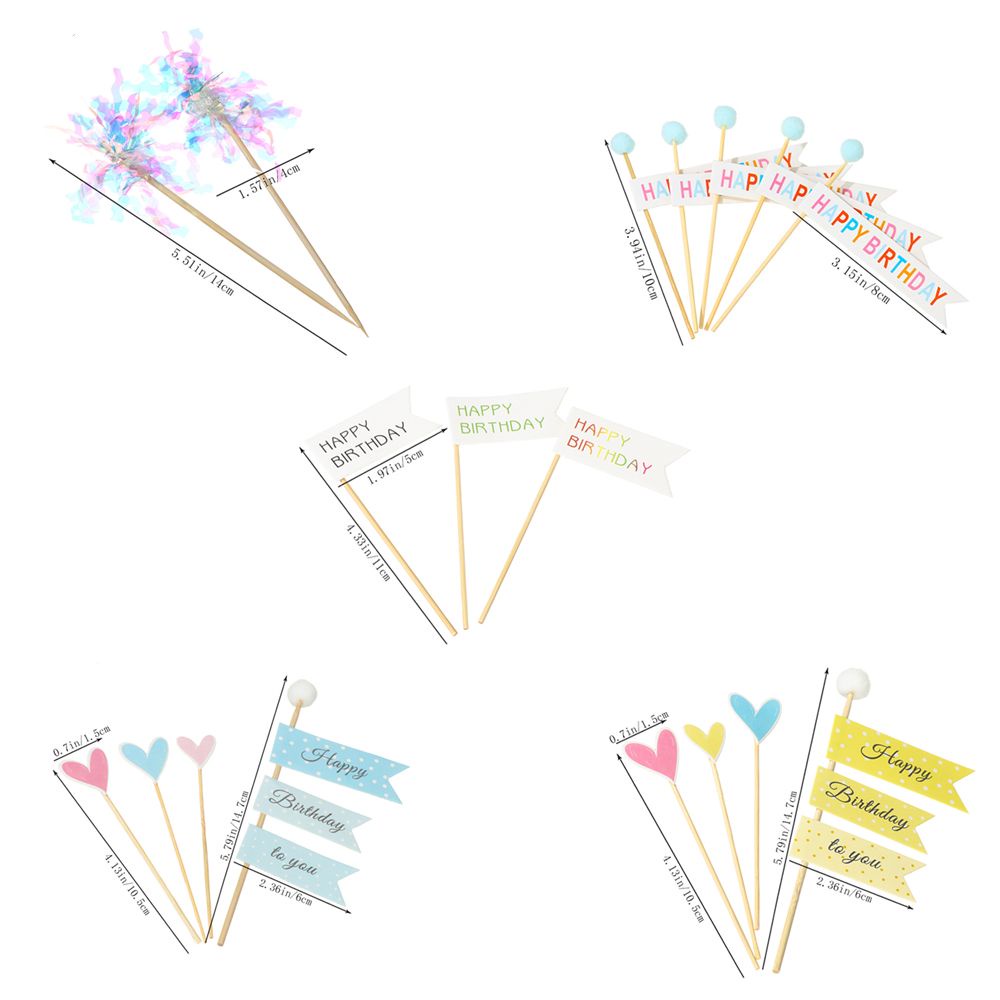 CONOPERY 1 Bộ que cắm trang trí bánh kem nhiều màu sắc dành cho trẻ em