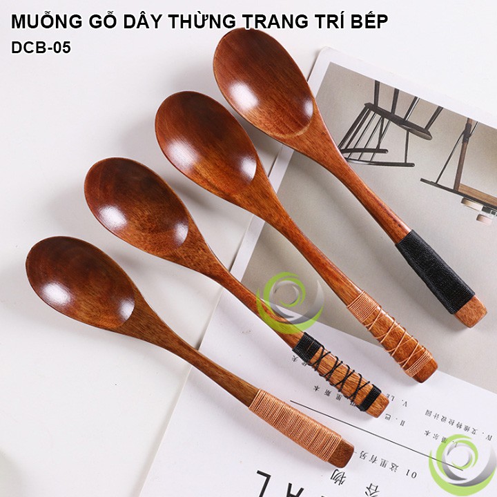 MUỖNG GỖ TỰ NHIÊN SỤ NAM MỘC VINTAGE TRANG TRÍ BẾP ĐẠO CỤ CHỤP ẢNH SẢN PHẨM INS DCB-05