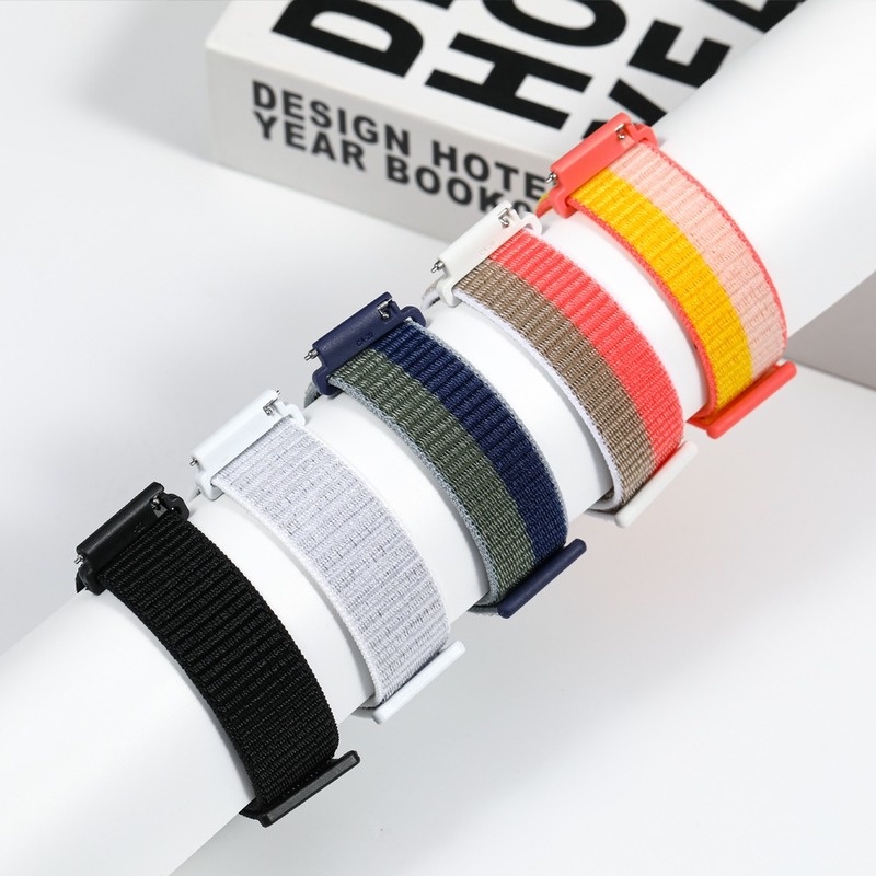 Dây Đeo Nylon 20mm 22mm Cho Samsung Galaxy Watch 4 active 2 Gear S3 Frontier correa amazfit GTR Huawei GT 2 2e 3 pro