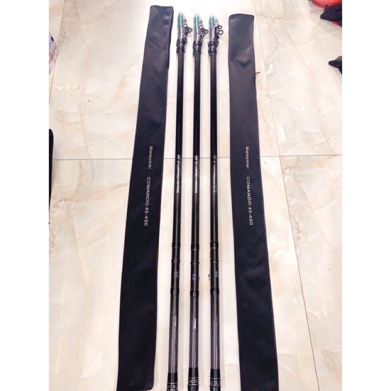 cần câu lục xa bờ malaysia dài 4m5 tải cá lên tới 20kg y như video 99% các bon comando giá rẻ giảm giá sele y hình