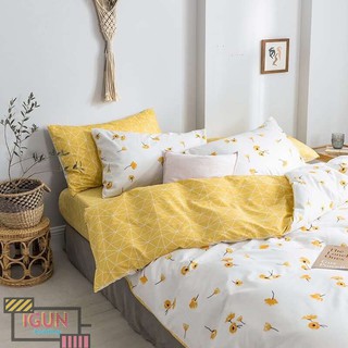 set HOA DẠI VÀNG bộ Chăn Ga Gối 4 món COTTON ORGANIC 100% nhập khẩu HÀN QUỐC