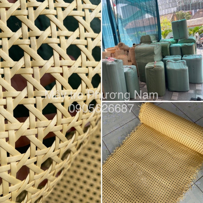 Lưới mây mắt cáo sợi nhựa hàng  khổ 60 hàng chất lượng cao dùng bọc nội thất