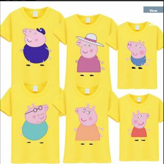 Áo thun gia đình heo peppa xinh xắn đủ màu