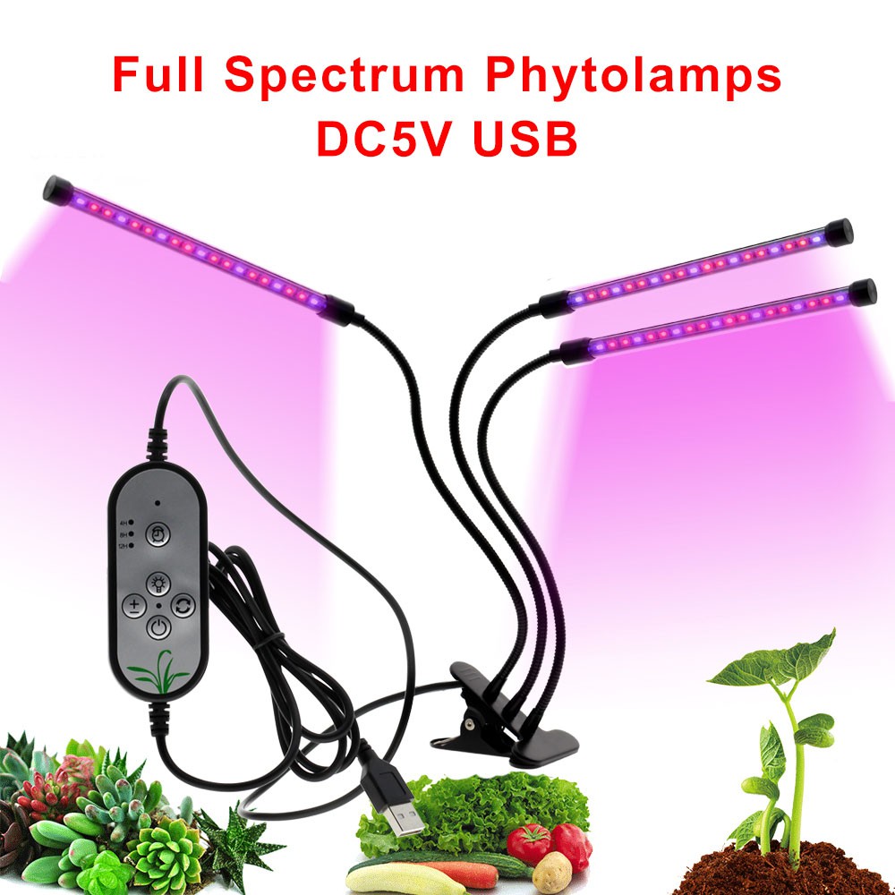 Đèn LED kích thích phát triển cây trồng rau xanh trong nhà thủy canh quang phổ đầy đủ ánh sáng USB phyto 45W