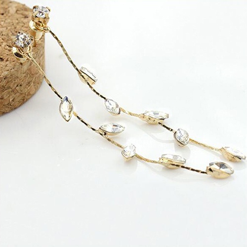 Đôi bông tai họa tiết lá rơi kiểu dáng thời trang cho nữ