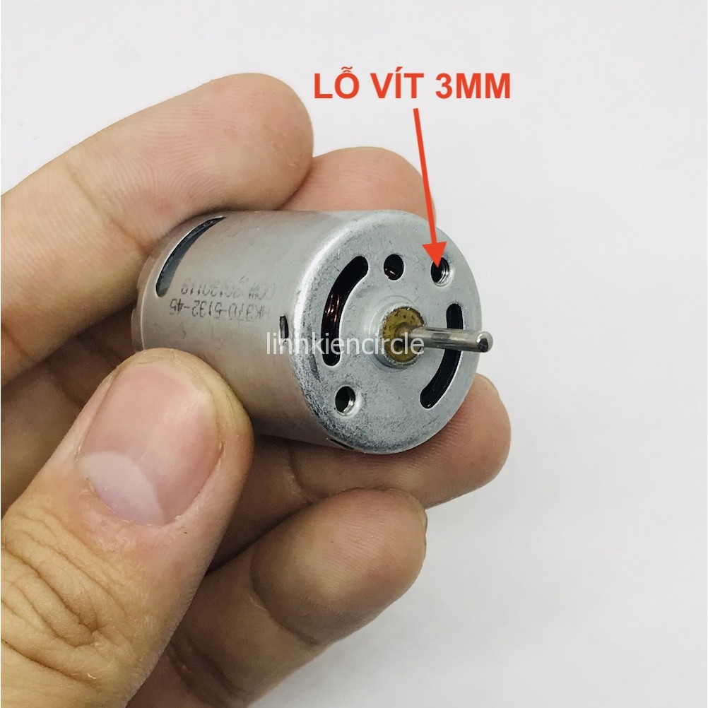 Motor mô tơ DC 3v - 7.4v 370 mã RK370-5132 tốc độ cao 33000 RPM dùng DIY cho tàu xe mô hình - LK0222