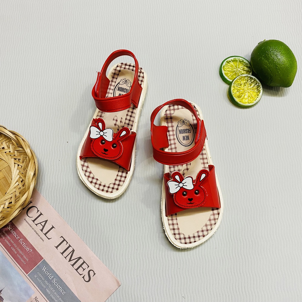 Sandal hình thỏ quai dán cho bé gái xinh xắn êm chân - TT337