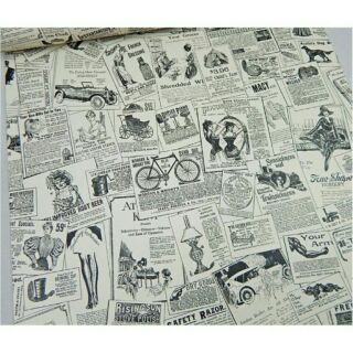 Decal dán tường 5m họa tiết tờ báo