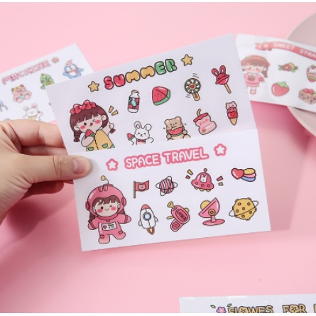 Miếng Dán Washi Sticker DIY Trang Trí Cực Dễ Thương
