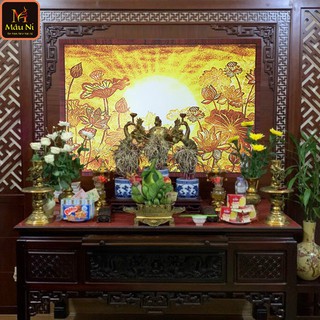 TRANH BÀN THỜ [ Tranh dán vách bàn thờ ] - kt 127cmx195cm, 107cmx153cm nhiều mẫu